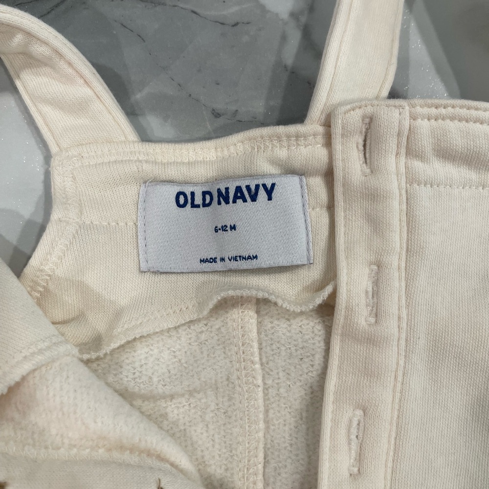 Old Navy Soft Cream Infant Overalls